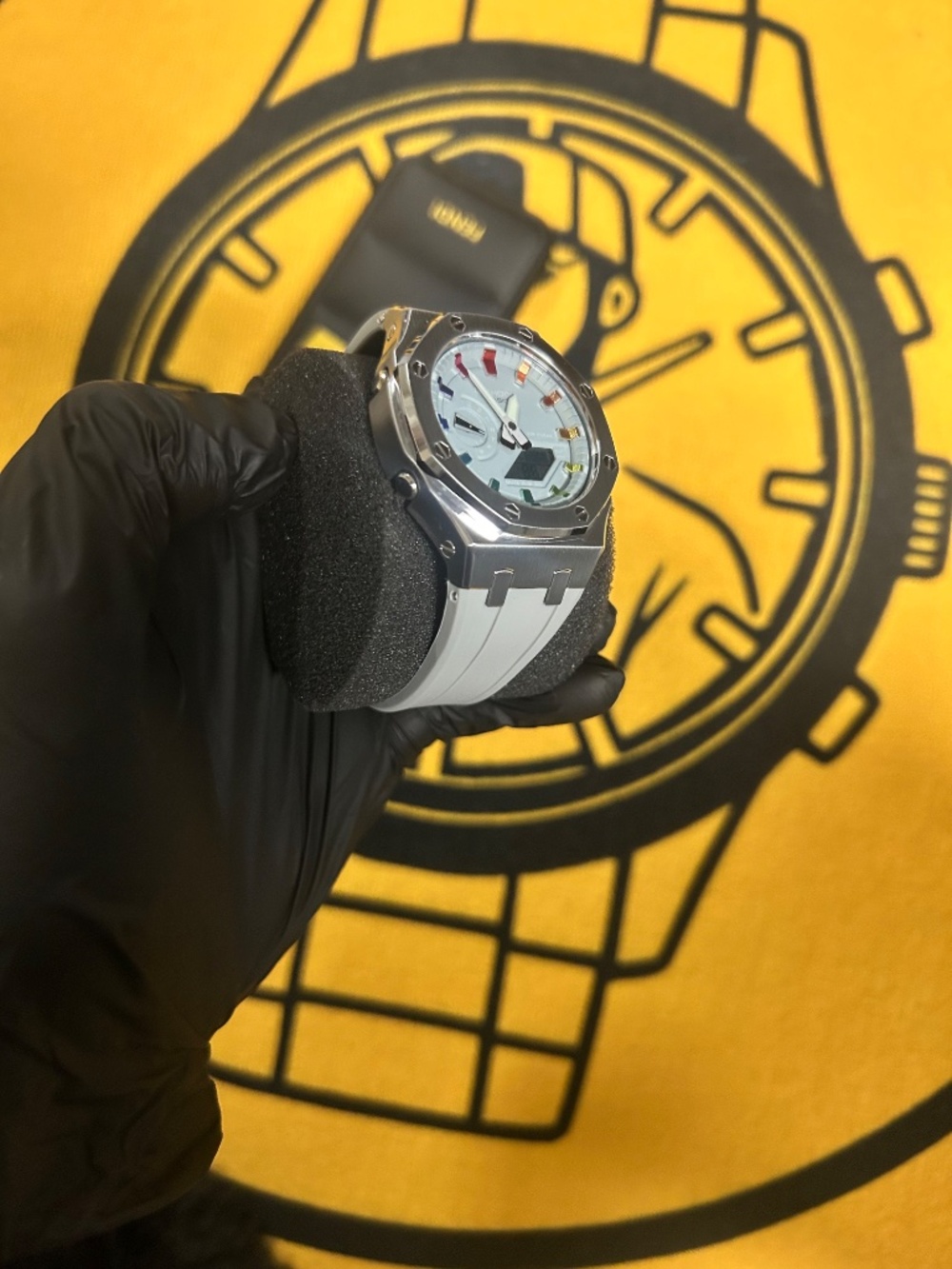 Casio G-Shock Metal Rainbow Dial Watch โ Luxury Steel Bezel, 200M Water Resistan - Picture 3 of 10